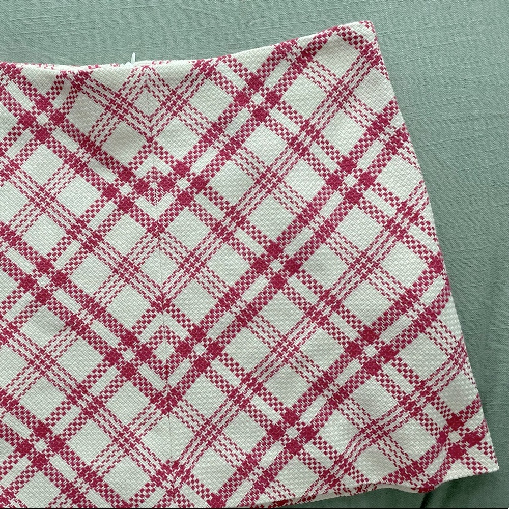 Hot Pink Plaid Skirt